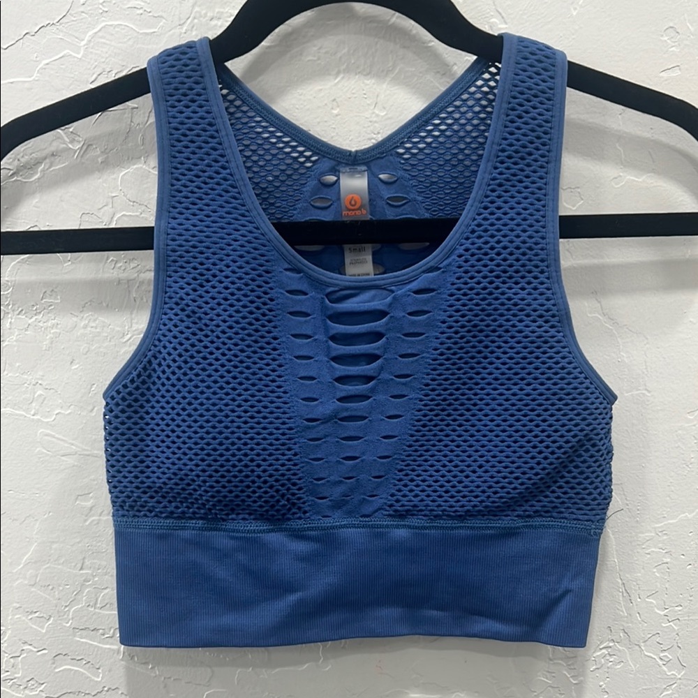 Blue Mesh Sports Bra Brand New